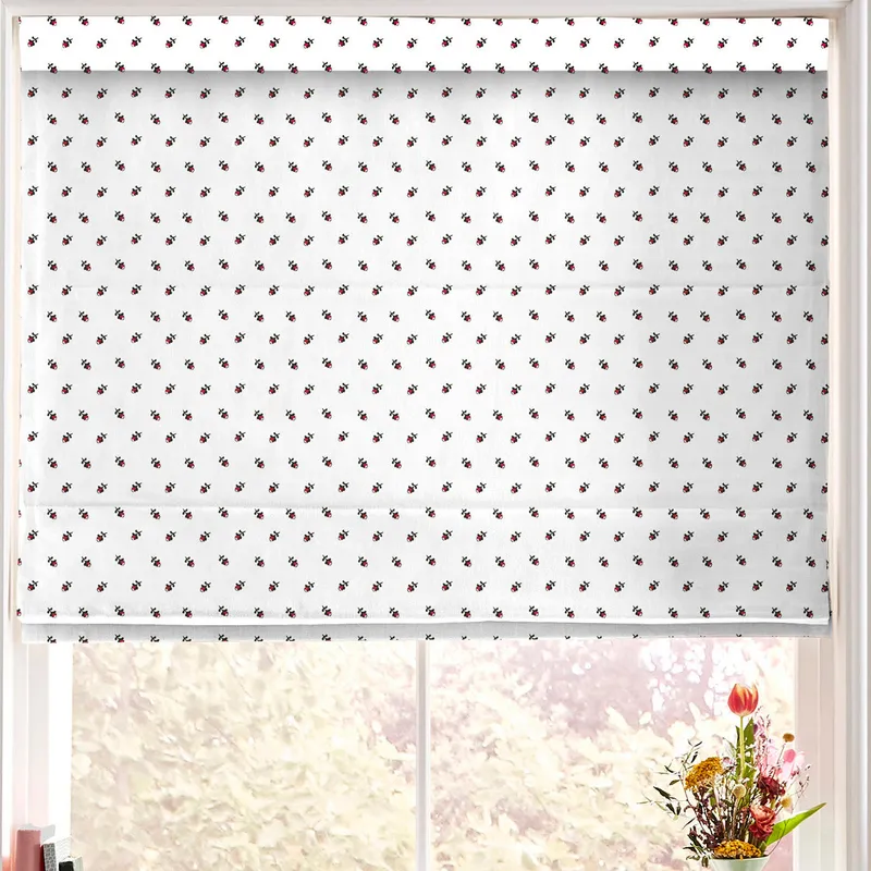 Cath Kidston Rose Bud Made To Measure Roman Blind White