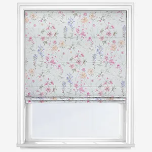Laura Ashley Wild Meadow Coral Pink Roman Blind