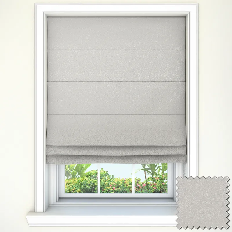 Clarke & Clarke Isla Ivory Gilver Roman Blinds