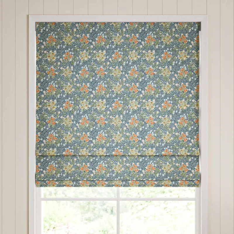 William Morris Bower Made To Measure Roman Blind Bluebird