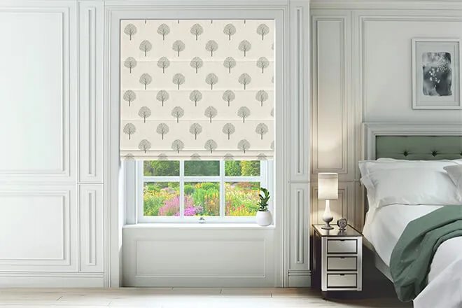 Emily Bond Yew Tree Fern - Designer Roman Blind