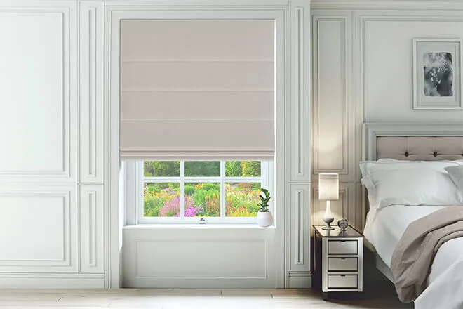 Omni Beige - Velvet Twist Fit No Drill Roman Blind