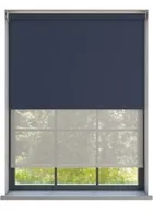 Amor Royal Blue With Haze Soft Grey Double Roller Blind