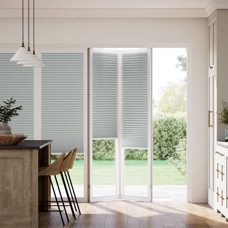 Bifold Clickfit Duoshade Turtle Dove Pleated Blind