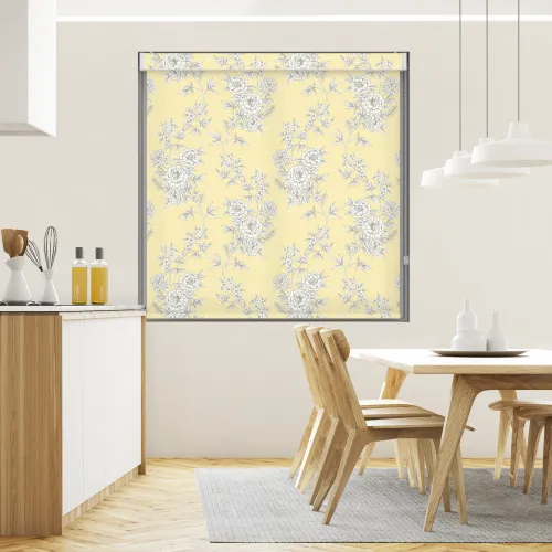 Camelia Yellow No-drill Roller Blind - Easy Install