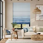 Strata Stripe Midnight Roman Blind