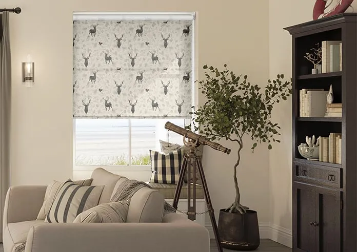 Highland Stags Cream - Roller Blind