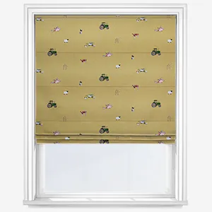 Sophie Allport On The Farm Mustard Roman Blind
