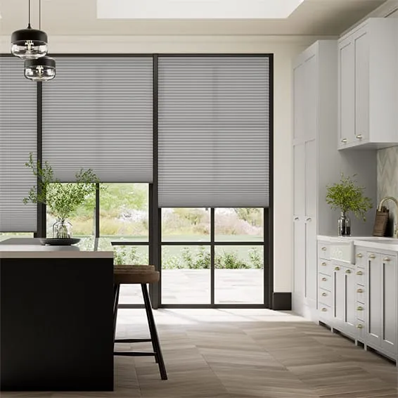 Cordless Double Duolight Matte Grey Thermal Blind