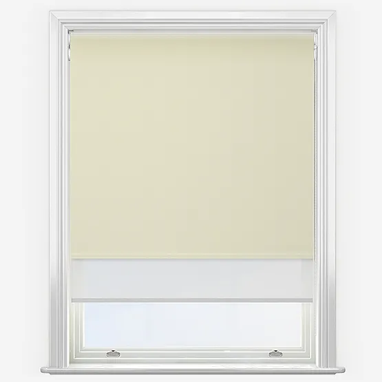 Double Roller Supreme Blackout Cream & White Double Roller Blind