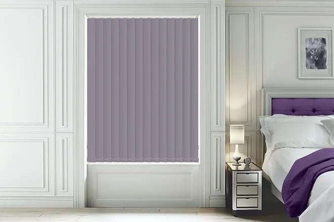 Hannah Heather - Moisture Resistant Blackout Vertical Blind