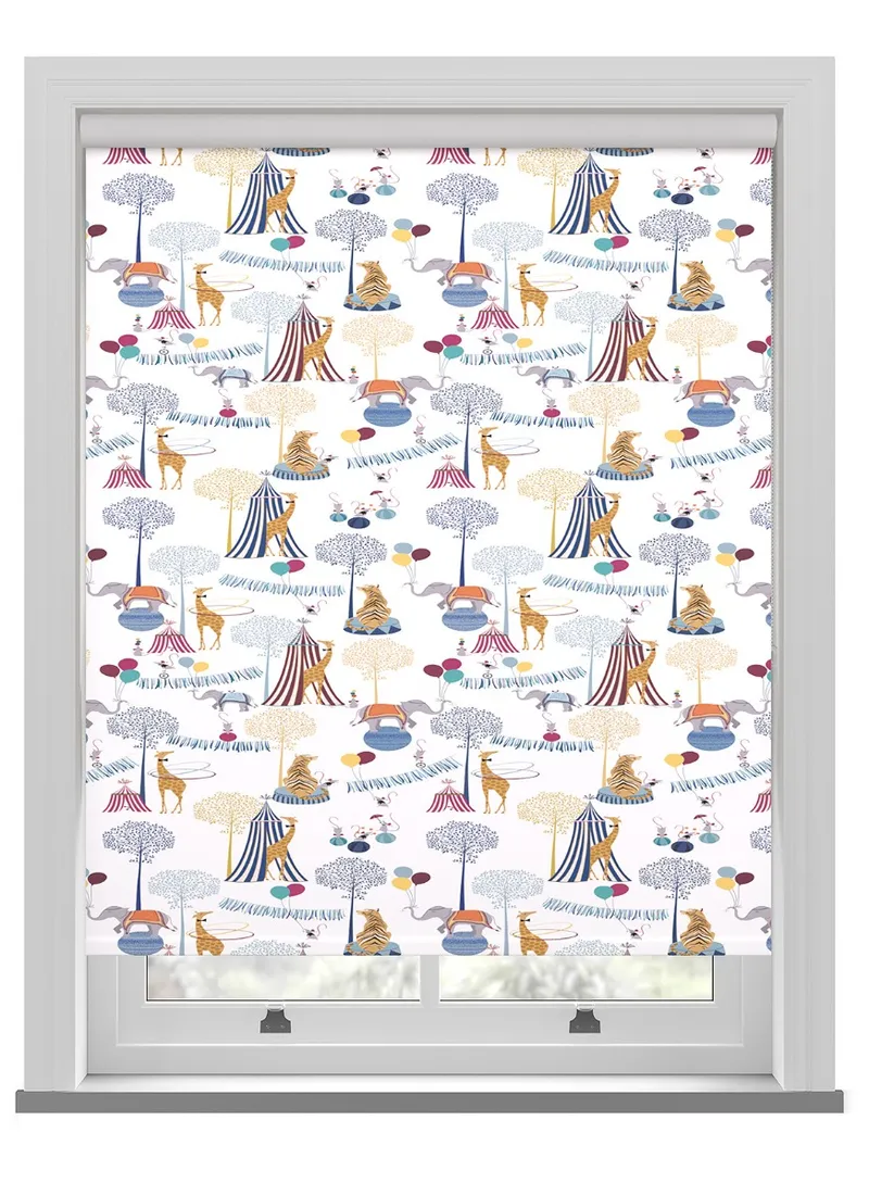 Sara Miller Circus White Roller Blind