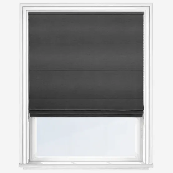 Touched By Design Luxe Faux Silk Slate Roman Blind