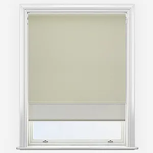 Optima Blackout Greige & Natural Double Roller Blind