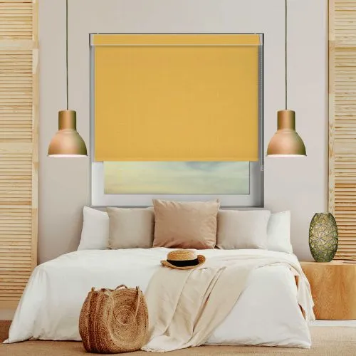 Bedtime Sunshine Yellow Pelmet Roller Blind