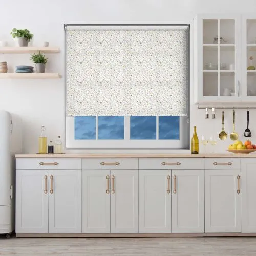 Floral Scatter Mustard Roller Blind