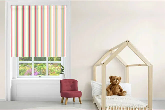 Cath Kidston Mid Stripe Candy - Designer Roller Blind