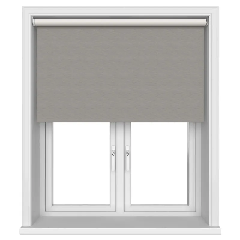 Lustre Blackout Moonstone Silk Motorised Roller Blind