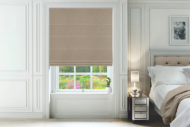 Knowles Natural - Woven Roman Blind