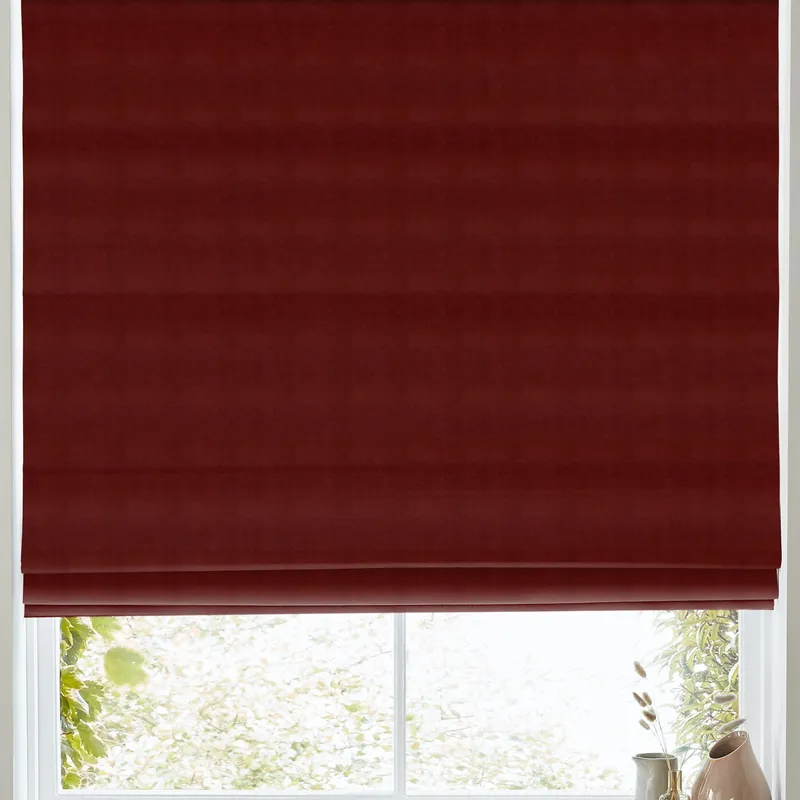 Florence Velvet Made To Measure Roman Blind Crimson