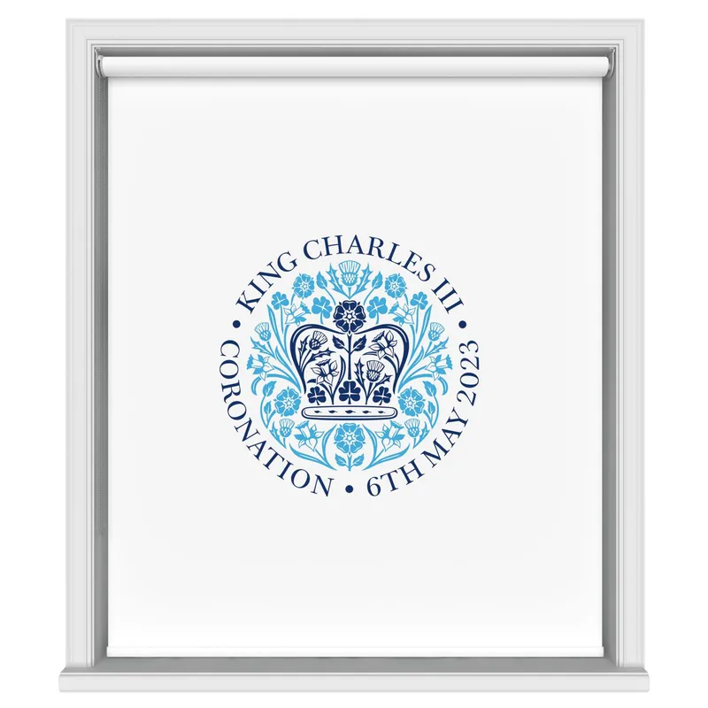 King Charles Coronation 2023 Emblem Blue