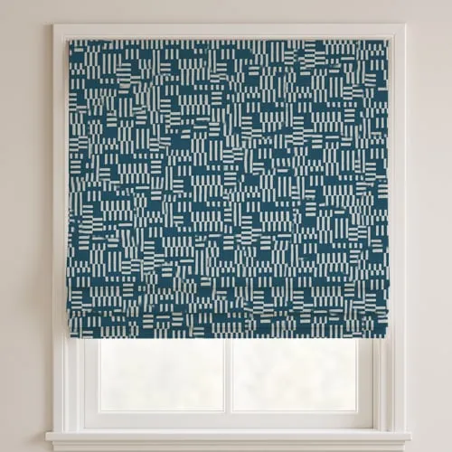 Pinto Navy Deluxe Roman Blinds
