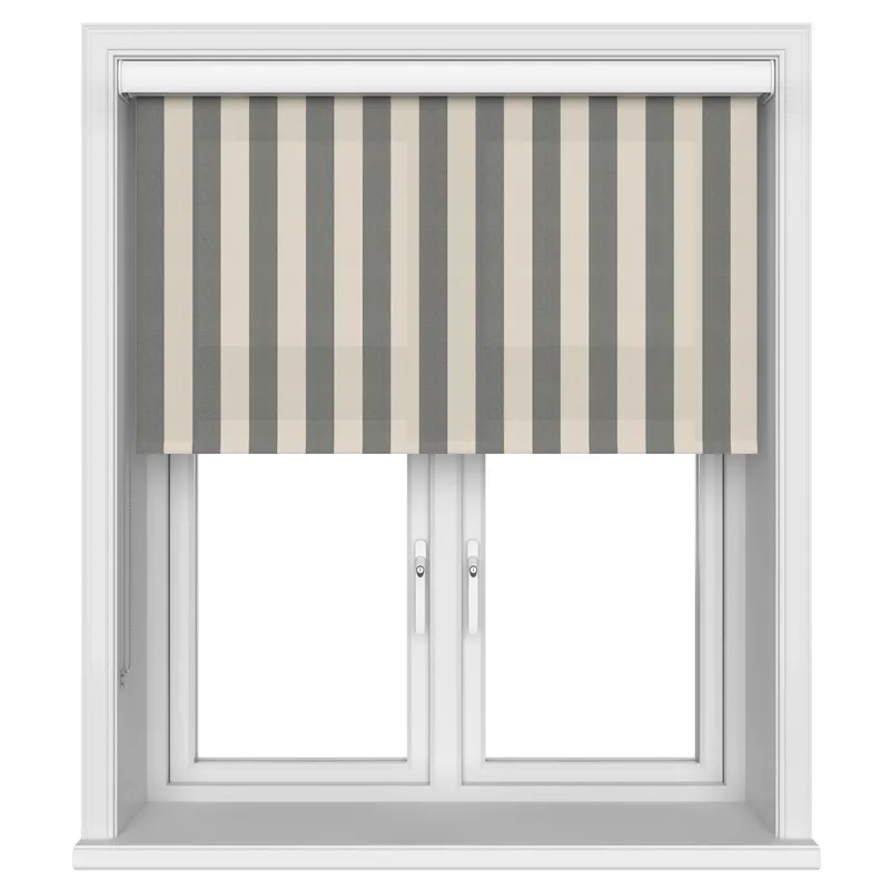 Brighton Stripe Charcoal Cassette Blinds Uk