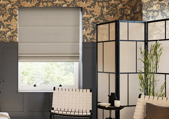 Akoya Faux Silk Lustre Tarnished Grey - Roman Blind