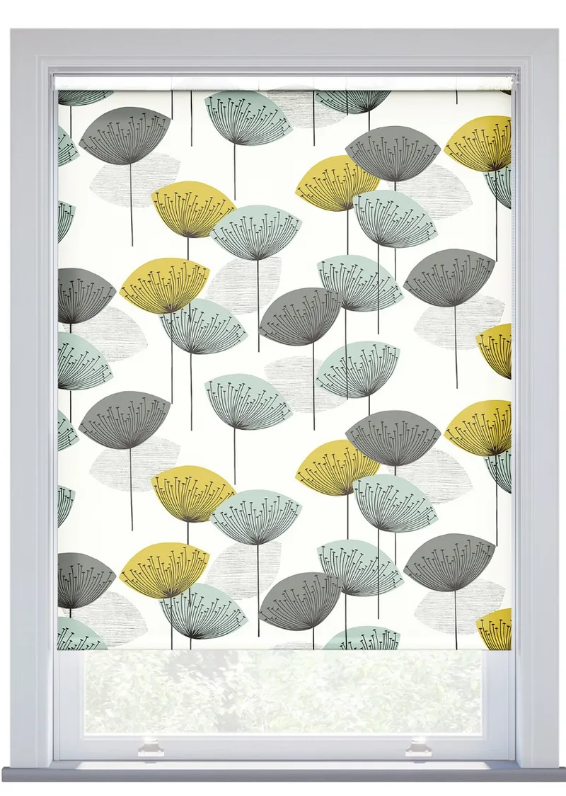 Sanderson Dandelion Clocks Aqua Roller Blind