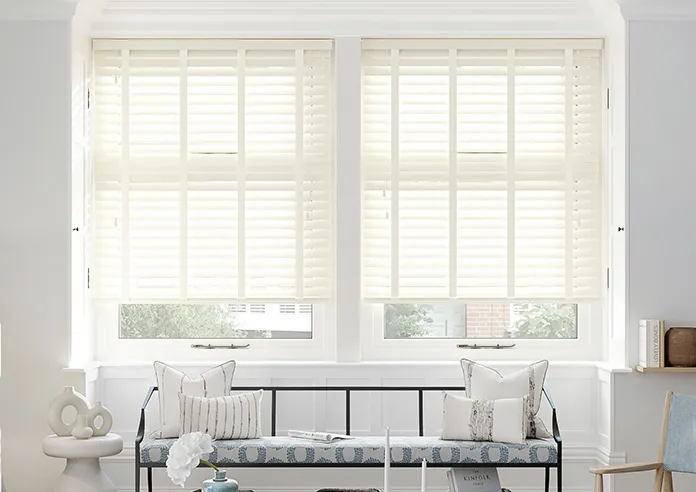 Ecowood Deluxe Devon Cream Fine Grain - Motorised Venetian Blind