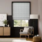 Maze Jacquard Charcoal Roman Blind