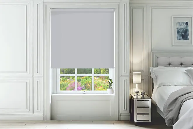 Dakota Ash Grey - Moisture Resistant Blackout Roller Blind