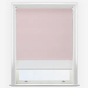 Supreme Blackout Peony & White Double Roller Blind