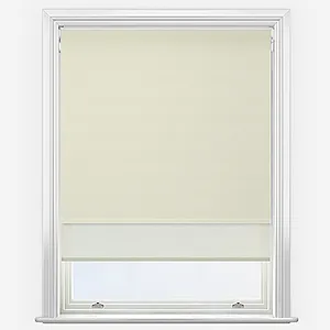 Supreme Blackout Vanilla & Natural Double Roller Blind