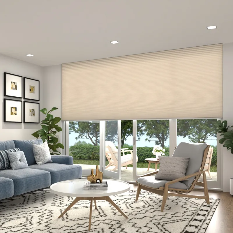 Primitivo Dimout Sand Electric Thermal Honeycomb Blinds