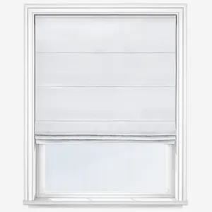 Luxe Faux Silk White Roman Blind