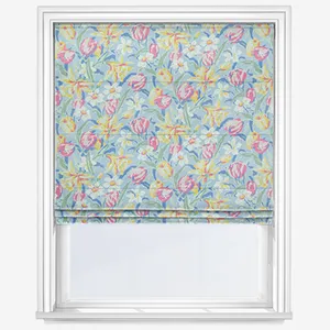 Laura Ashley Tulip China Blue Roman Blind