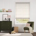 Twill Stripe Blush & Chalk Trimmed Roman Blind