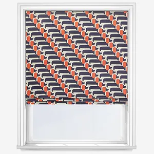 Orla Kiely Dog Show Whale Roman Blind