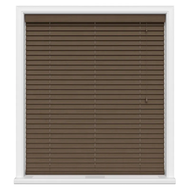 Seared Oak Real Wood Motorised Uk - Motorised Blinds