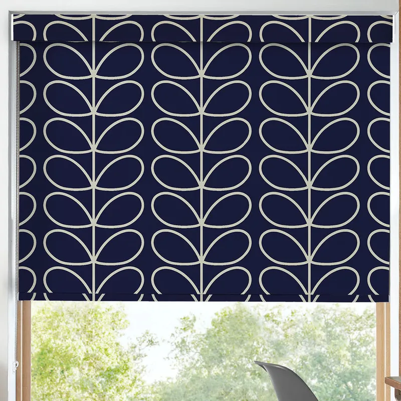 Orla Kiely Jumbo Linear Stem Made To Measure Blackout Roller Blind Whale