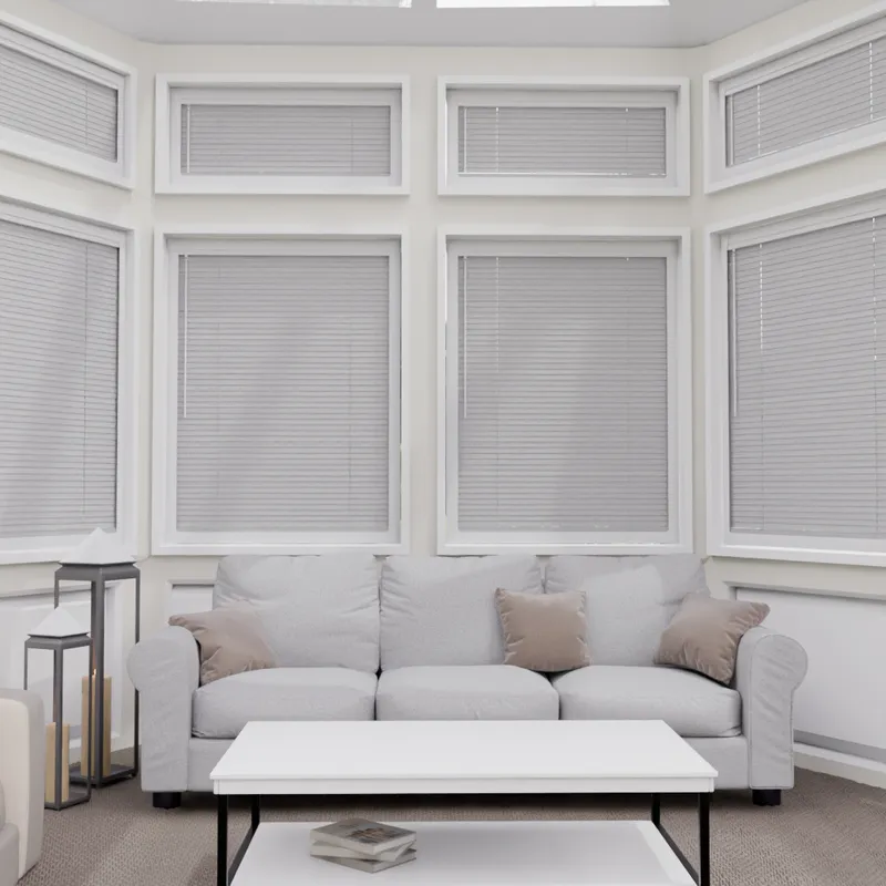 Perfect Fit No Drill Metal Blind - Shiny Silver - 25mm