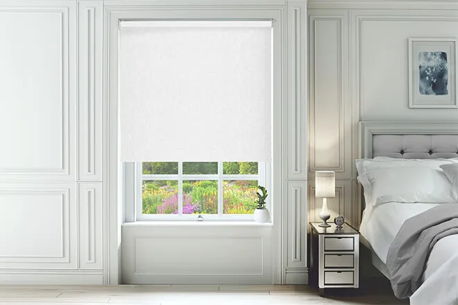 Athena White - Textured Blackout Roller Blind
