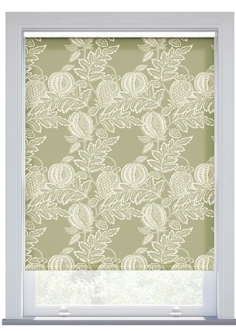 Jl X Sanderson Cantaloupe Pesto Roller Blind