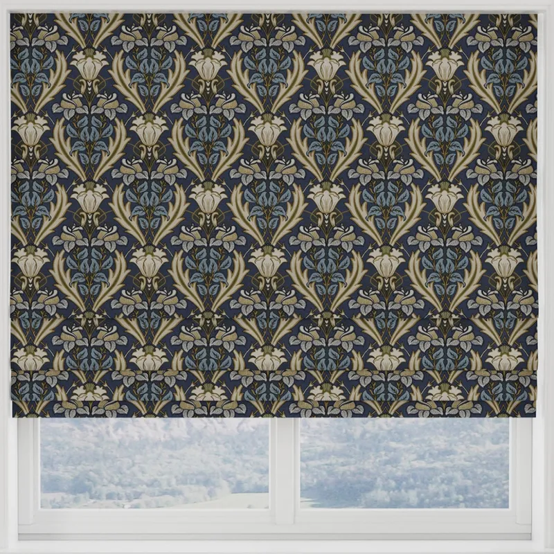 Acanthus Made To Measure Roman Blind Navy