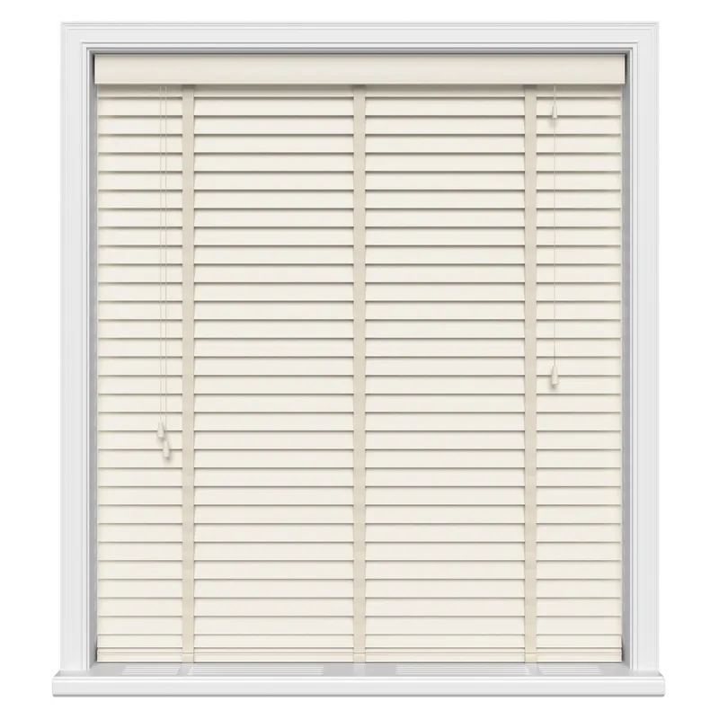 Divine Off White Real Wood With Tapes Blinds Uk