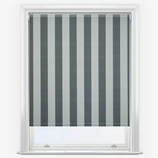 Brighton Stripe Charcoal Roller Blind