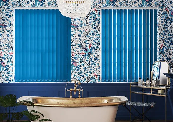 Trinity (Fr Blackout) Cerulean - Vertical Blind