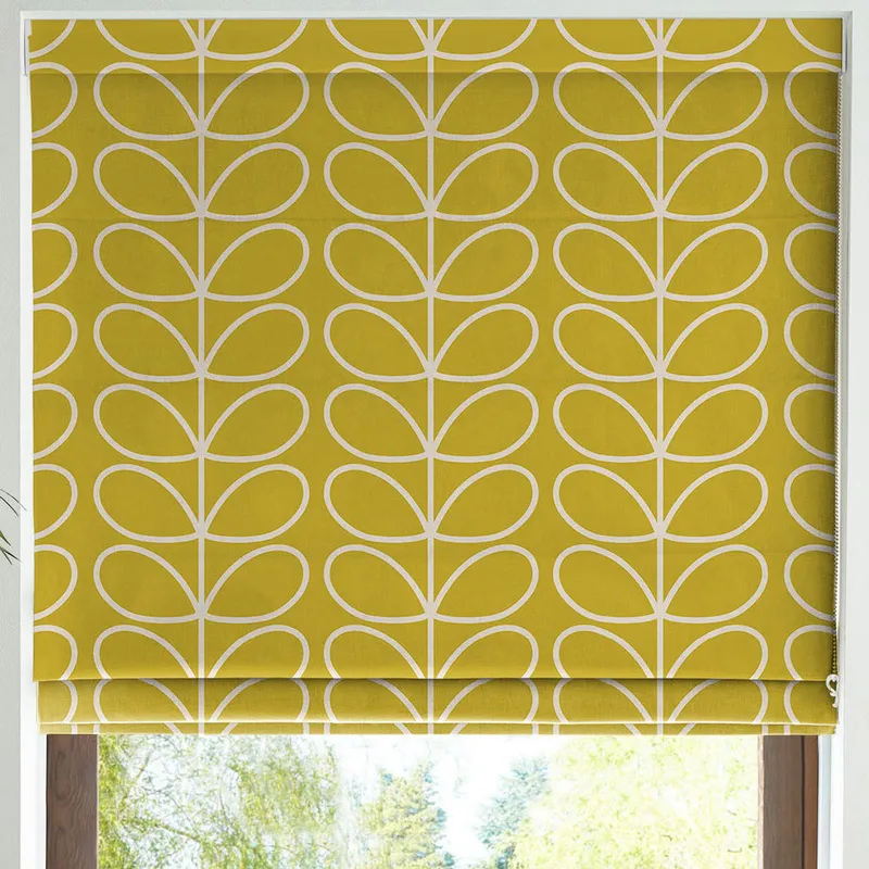 Orla Kiely Jumbo Linear Stem Made To Measure Roman Blind Sunflower