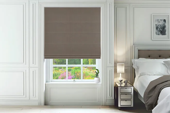 Tuscan Brown - Woven Roman Blind